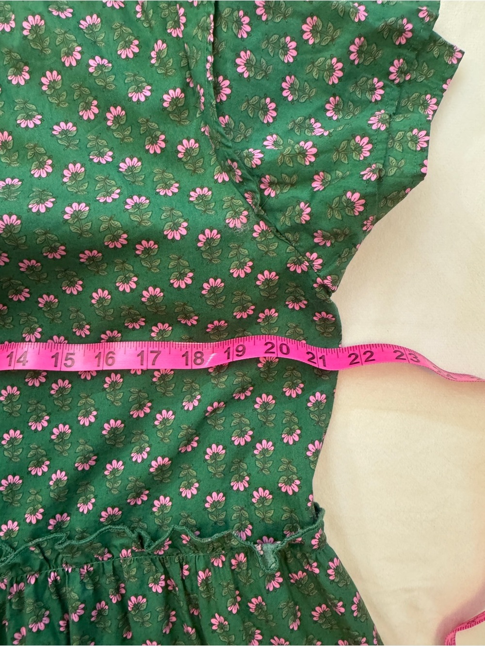 Sugarlips Green Floral Tiered Dress - Picture 11 of 12